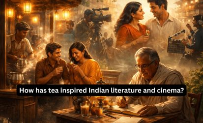 How has tea inspired Indian literature and cinema